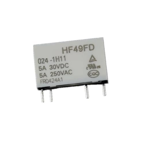 Relé HF49FD-005-1H11 miniatura de 5V para control de circuitos en placas electrónicas de 5 unidades