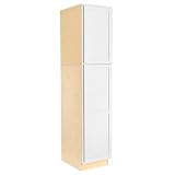 Quicklock RTA (Ready-to-Assemble) Pantry Kitchen Cabinets - Shaker Style | Made in America | Soft Close Hardware (Pure White, 24' D x 18' W x 84' H)