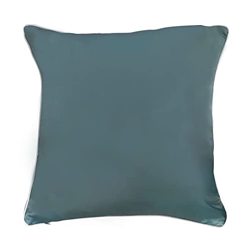 Zmzpee Pack Of 3 Embroidered Faux Silk Throw Pillow Covers Cases, 18X18 Inch, Damask Pillowcases Luxury Velvet Satin Cushion Case For Farmhouse Outdoor Couch Sofa Living Room Bedroom Car Home, Green #TOP3