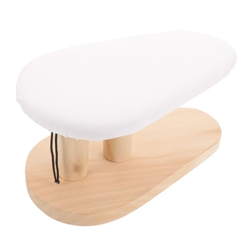 GAROZATION 湾曲したアイロン台 家用 衣類用ショルダーアイロンパッド付き 軽量 コンパクト収納 卓上対応 パッド入りスリーブアイロン台 通気性 速乾性