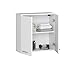 ADGO FIN W60 - Armadietto da bagno sospeso, 60 x 60 x 22,5 cm, con 2 ante, pensile, armadio a muro, mobile da bagno, colore bianco