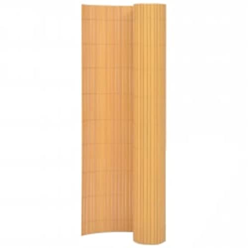 vidaXL Valla de jardín de doble cara 110 x 300 cm, color amarillo, 317153