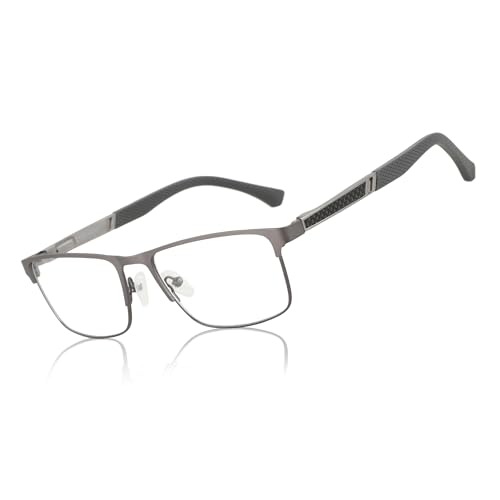 ZENOTTIC Blaulichtfilter Brille Herren,Lesebrille Rahmenlos Metallgestell Sport Computerbrille