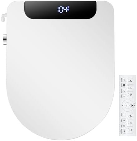 Bidet Toilet Seat, Round, Electric, Warm Water, Air Dryer, Heated...