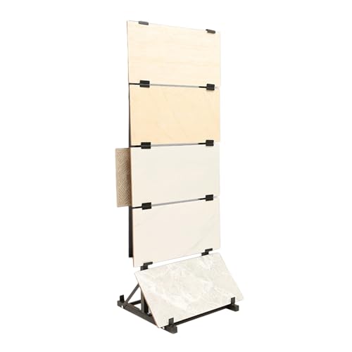 Présentoir de carrelage en bois double face pour 10 échantillons de matériaux