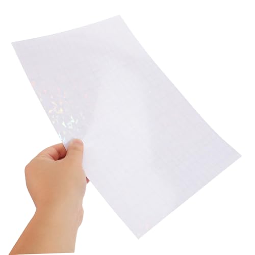 Vinyle auto-adhésif résistant OSALADI : feuilles holographiques laminées étanches effet irisé - 4