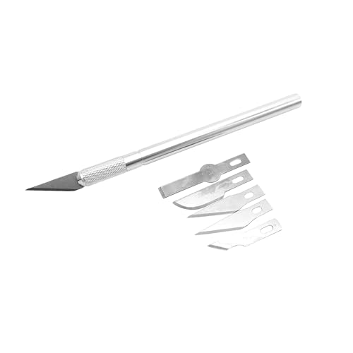 SMB Precision Aluminu Hobby Knife w/2x #11, #10, #16, #17 Blades (1/4/10/25/100 pcs) (1)