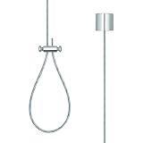 Libaro Deckenhalter für Duschstangen – Deckenabhängung 1,50 m aus Messing und Edelstahl rostfrei – individuell kürzbar, inkl. Schrauben und Dübel – chrom glänzend Duschvorhangstangen