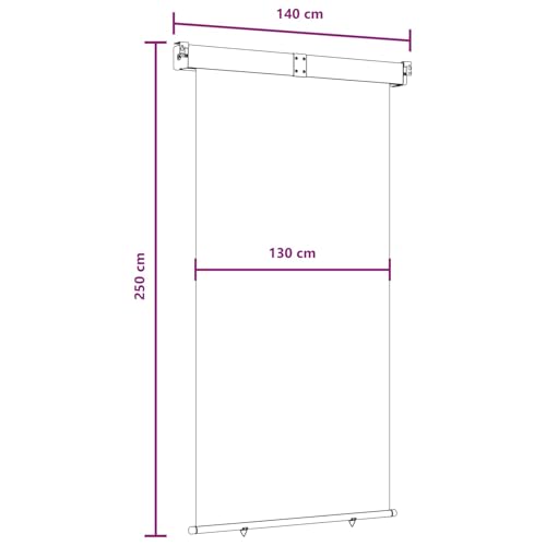 Store latéral anti-regard et vent pour balcon avec toile polyester imperméable