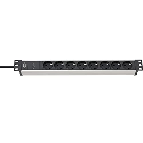 Regleta de 8 tomas Brennenstuhl ALU-Line de 19 pulgadas con cable de 2m 2