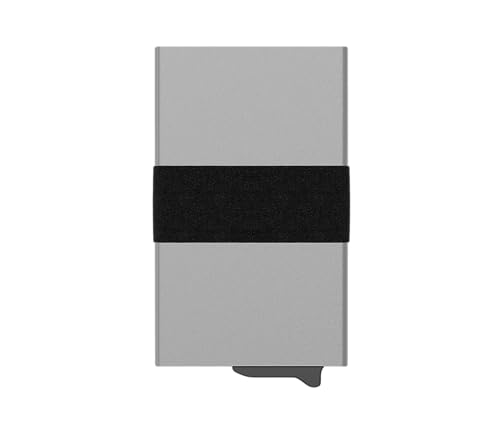 CODE 118 Wallets compatible with MegSafe for I phone, RFID Blocking Card Holder, Aerospace-Grade Aluminum with Carbon Fiber (Classic, Slate Grey)3