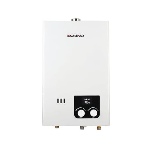 Natural Gas Tankless Water Heater Indoor, Camplux 2.64 GPM On Deamnd Hot Water Heater, CM264-NG, White