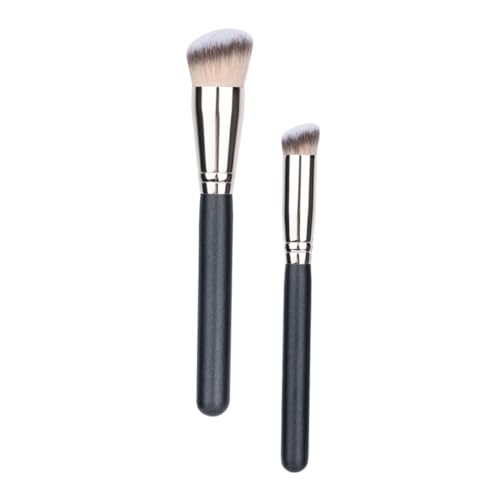 FOMIYES Cosmetic Applicators Set 2pcs Makeup Brush Set Foundation Brush Soft Synthetic Fiber Gentle on Skin for Women