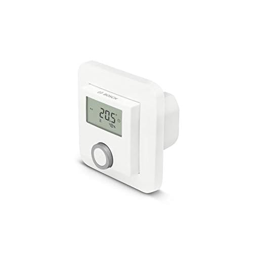 Bosch Smart Home Raumthermostat zur Steuerung der Heizkörperthermostate, inklusive Feuchtigkeitsanzeige, kompatibel mit Google Assistant und Alexa