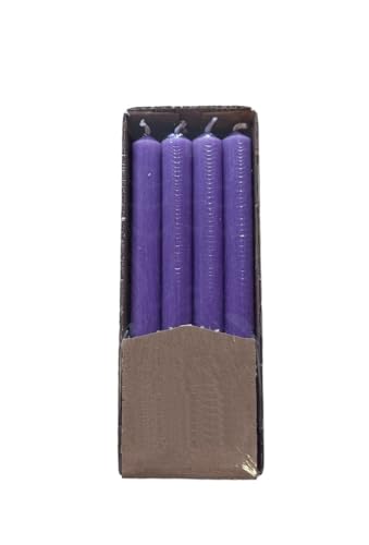 Velas cilíndricas de color completo Ø 1,9 cm 12 piezas - Morado
