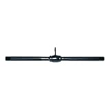 Power Systems Black Chrome Straight Bar for Cable Machines, 20-Inches (61936)