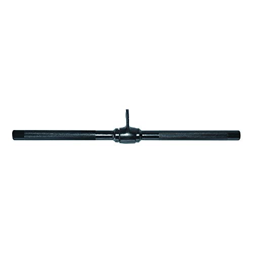 Power Systems Black Chrome Straight Bar for Cable Machines, 20-Inches (61936)