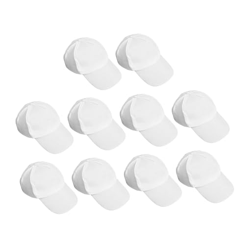 Chapeaux à personnaliser blancs Zerodeko, lot de 10 casquettes vierges à peindre