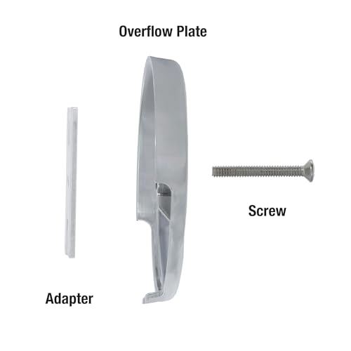 Danco Single Hole Tub Drain Overflow Plate | One Hole | Screw Included | Chrome (89052)