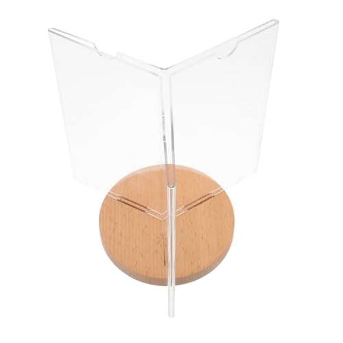 FOYTOKI Rotary Menu Holder Desktop Menu Display Stand Acrylic Stable for Multiple Uses