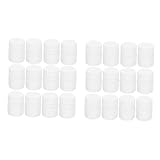 VILLFUL 24pcs Hdpe Refillable Medicine Bottles Screw Caps Portable Sample Containers for Pills Powders and Liquids for Travel and Home Use