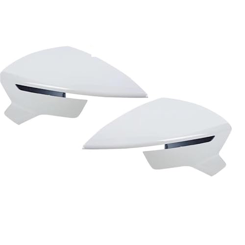 Couvercle de rétroviseur Seat Ibiza V finition carbone et blanc brillant 2pcs