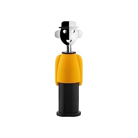 Alessi AM23 YB Design Corkscrew in Yellow and Black Cover