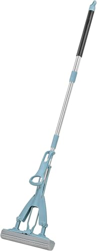 AMOS Super Mop with 1 PVA Super Absorbent Sponge Heads, Telescopic Handle - Floor Mop for Hardwood Laminated Floor, Kitchen, Bathroom | Home Cleaning Tools, Eezy cleaning