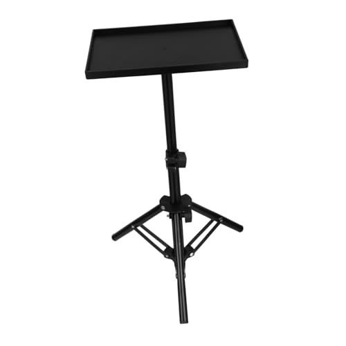 lurrose 投影?托?支架三脚架 高さ調節可能 抗滑デザイン 安定性抜群 アイアン 素材 投影機用 卓上床頭対応 多機能プロジェクタースタンド