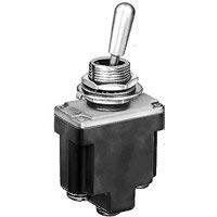 MS24523-31, Switch Toggle (ON) Off ON SPDT Round Lever Screw 15A 277VAC 250VDC 372.85VA Panel Mount with Threads