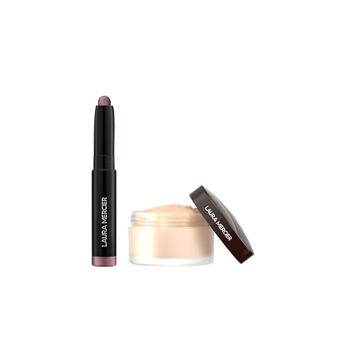 Laura Mercier Artistry Icons Set - Mini Translucent Loose Setting Powder and Mini Caviar Stick Eye Shadow (Amethyst)