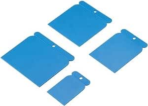 FHT Drywall PVC Square Scraper Putty Knife Set, 4pcs/set