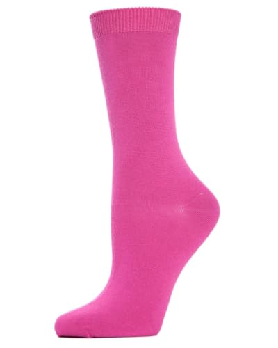 Image of MeMoi Women's Flat-Knit Rayan Blend Crew Socks