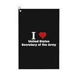 JNCBAZT I Love United States Secretary of the Army Golf Towel 24x16in with Carabiner Clip Waffle Pattern Golf Towel Cleaning Towel Golf Gifts for Men Women