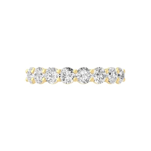 2 Carat to 5 Carat (CT. T.W.) Lab Grown Diamond Eternity Band Ring for Women |14K Yellow or White Gold Wedding Anniversary Band Ring | D-E Color and VS Clarity2