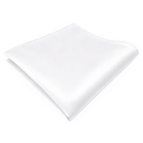 TigerTie Einstecktuch in weiss schneeweiss einfarbig 30 x 30 cm