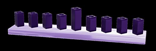 A&M Judaica & Gifts 59052 0.64 x 2 x 2 in. Hanukkah Menorah Enamel - Purple