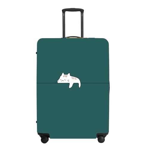 Image of forest Green Luggage Cover, Washable Suitcase Protector Simple Abstract Animal Design Anti-scratch for 24 inch,26 inch Bag