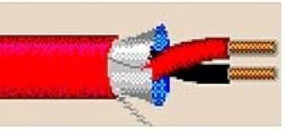 9575 3000FT 16 AWG 2C Solid Fire Alarm Cable Power Limited FPLR MPR FT4 Article 760 Riser Overall Shielded - Red Belden