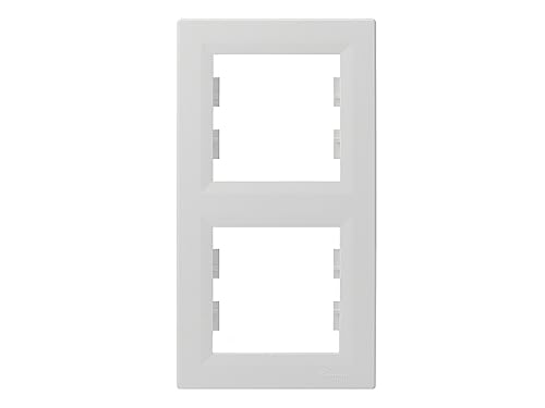 Schneider Electric Asfora Rahmen für Steckdose und Schalter, 2-fach, vertikal, weiss, Artikelnummer EPH5810221D