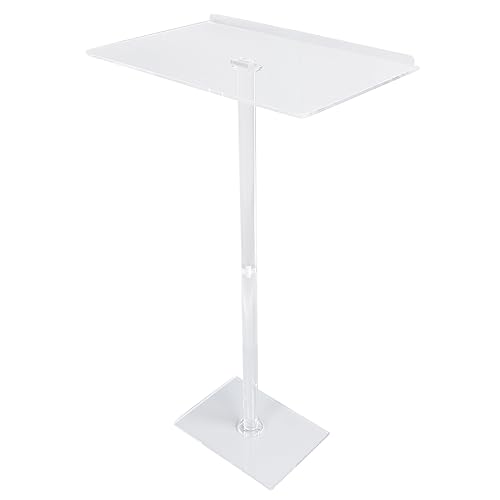 Soporte de podio acrílico Yosoo Health Gear con base de metal para conferencias