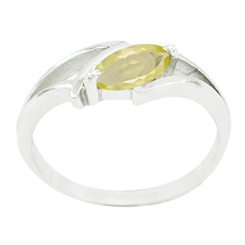 Bague en argent sterling 925 marquise et pierres colorées