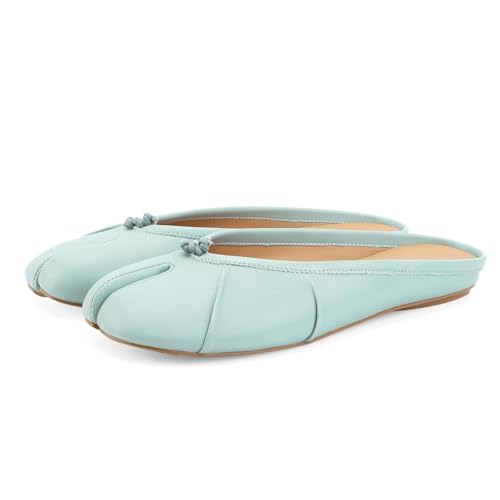 Image of VBDB Tabi Ballet Flats for Women Dressy Casual Shoes Split Toe Wide Flats Light Weight Japanese Shoes