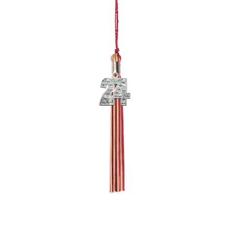 Class Act Graduation Kindergarten Graduation Tassel - Bling Charm - 2 Color, 2024, Burgundy/Old Gold
