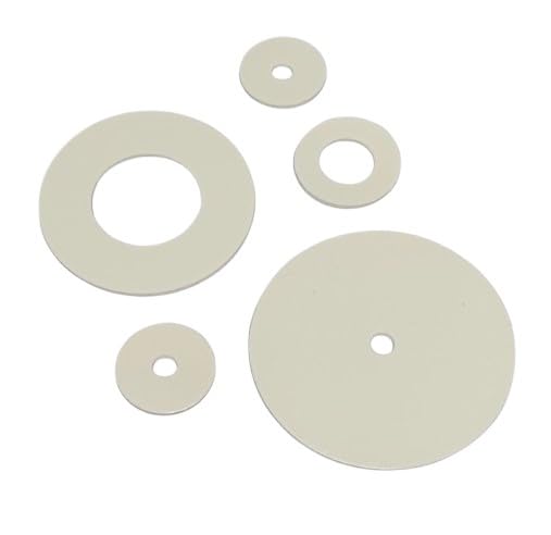 Solid Rubber Silicone Washer - Size; 1mm Thick - 9mm Inside Diameter x 46mm Outside Diameter