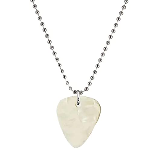 Magnifique collier médiator de guitare pour les amateurs de musique en acier inoxydable avec chaîne de perles pour… - Les Beatles, Paul McCartney, John Lennon, RIngo Starr, George Harrison Magnifique collier médiator de guitare pour les amateurs de musique en acier inoxydable avec chaîne de perles pour…