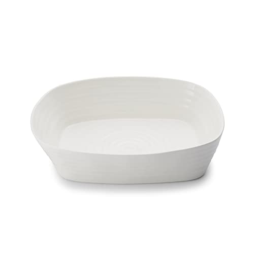 Portmeirion Sophie Conran White Lasagna Pan/Roaster | Rectangular Casserole Dish For Oven | 11.5 X 9.5 Inch | Made From Fine Porcelain | Dishwasher And Microwave Safe #TOP15