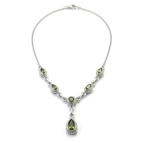 Collier péridot pour femme en argent massif parfait pour illuminer vos tenues
