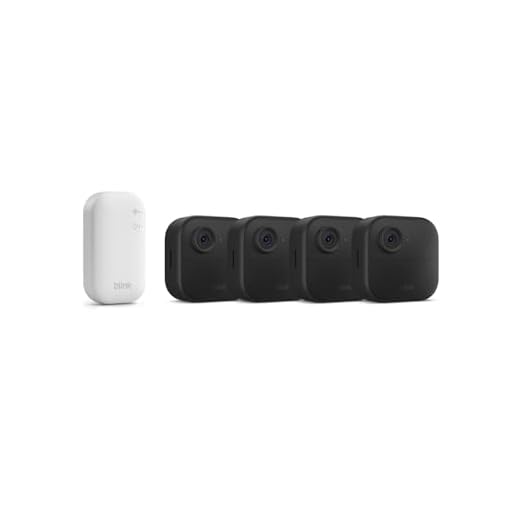 Caméra Blink Outdoor 4 (Nouvelle génération) : caméra de surveillance connectée HD sans fil, 2 ans d'autonomie, détection de mouvements avancée - système 4 caméras avec Sync Module Core