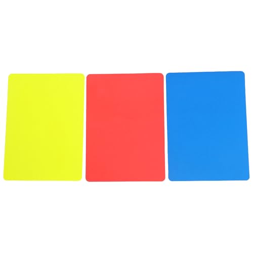 Tarjetas arbitrales, kit para árbitros de alta visibilidad de 3 piezas – de fútbol – para árbitros hombres y mujeres hockey voleibol baloncesto lucha balonmano juego